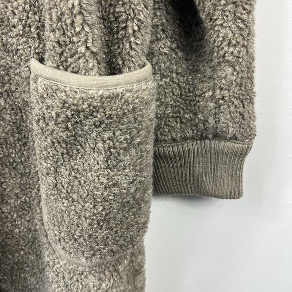 Plenty by Tracy Reese Taupe Sherpa Wool Blend Mohair Jacket Coat Sz P/S - Picture 5 of 16